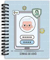 Caderno de Senha Vovó e Vovô Tamanho A5 (Vovô, Azul)