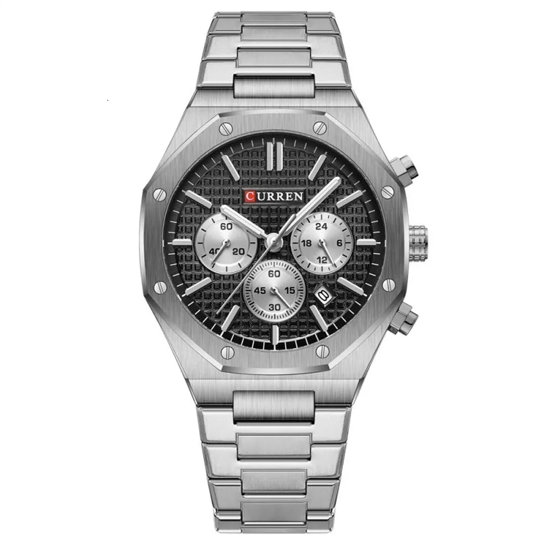 CURREN Watch for Men 2023 New 8440 Stainless Steel Chronograph Male Wrist Watches Waterproof Luminous Quartz Man Wristwatches (B0D3X6BYMW) Amazon Price History, Amazon Price Tracker