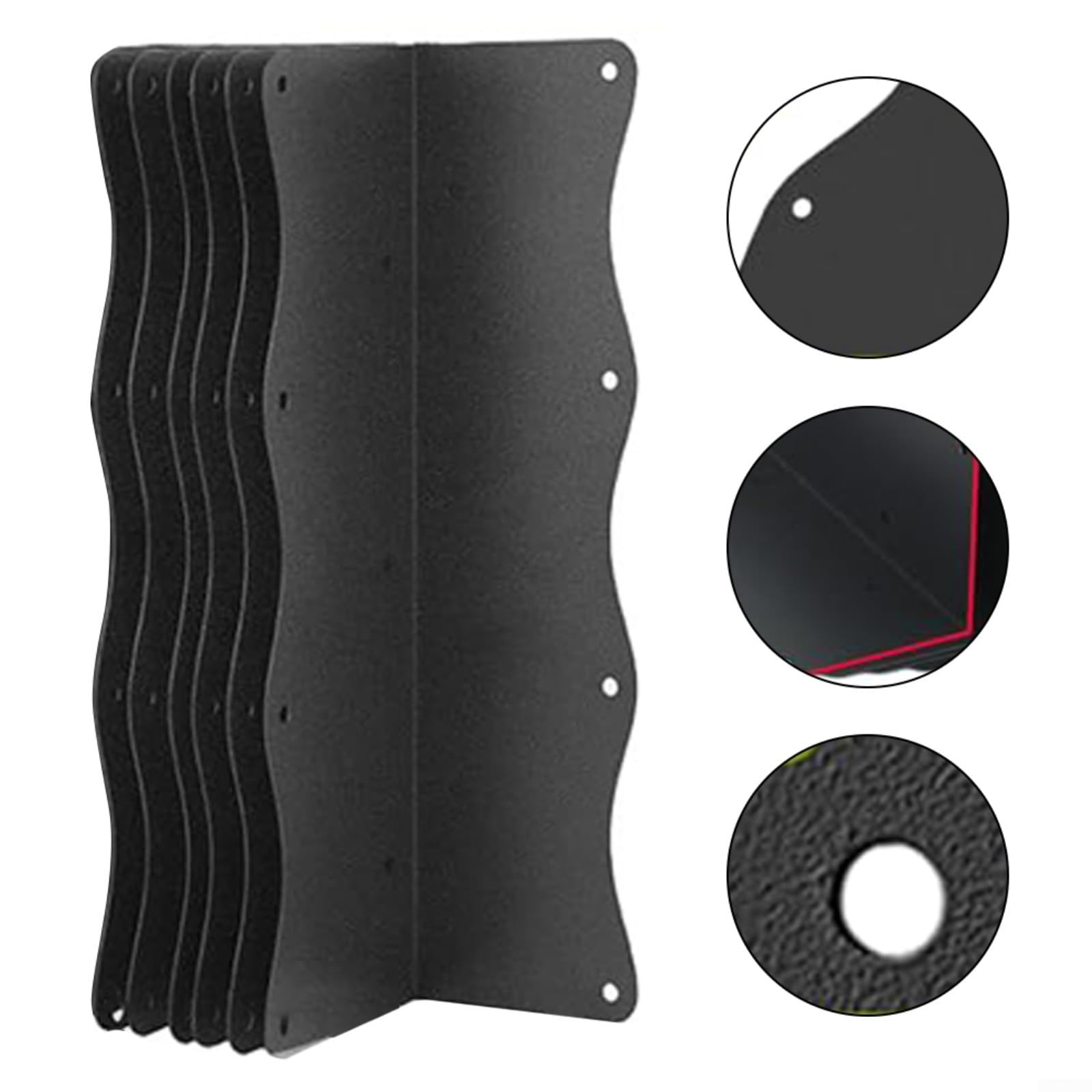Staffe angolari a forma di L, in acciaio inox, per aiuole rialzate, scaffali, mobili, colore nero, confezione da 8 (8 pezzi)