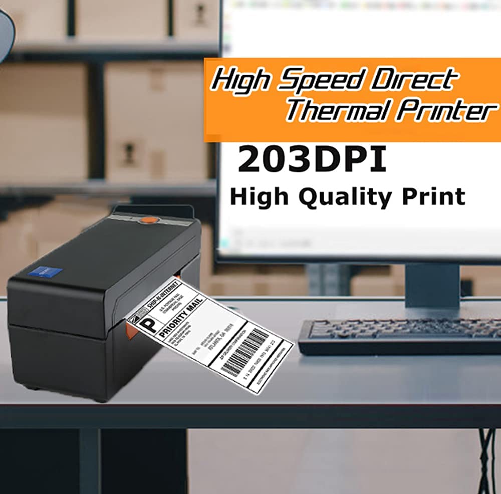 Stampante Etichette, Stampante Termica Etichette con codice a Barre USB, Stampante spedizione 4 * 6 Compatibile con Stampa ordini Macchine Adesivi Termici supermercati al Dettaglio