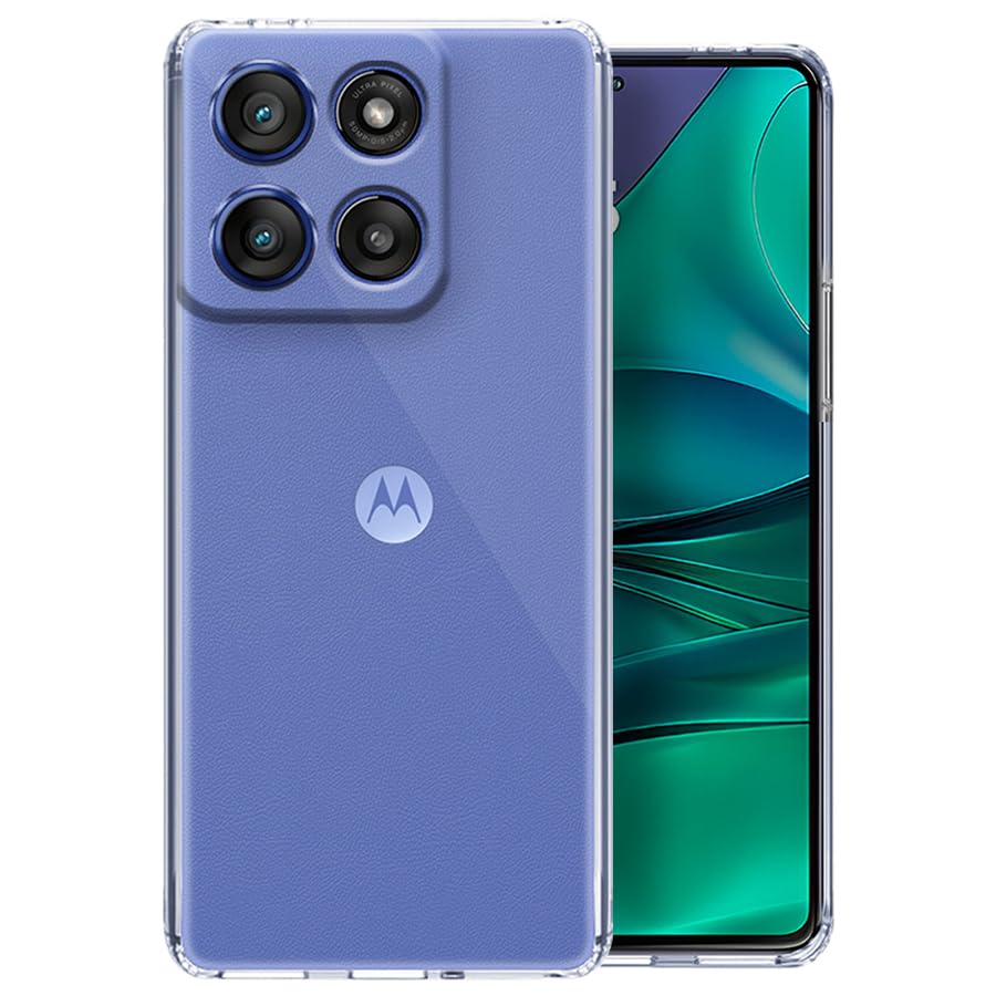 Image of Fashionury Crystal Clear Case for Motorola Edge 60 Stylus 5G | Yellowing Resistance | Transparent TPU Silicone | Raised Camera Lips | Slim Transparent Cover