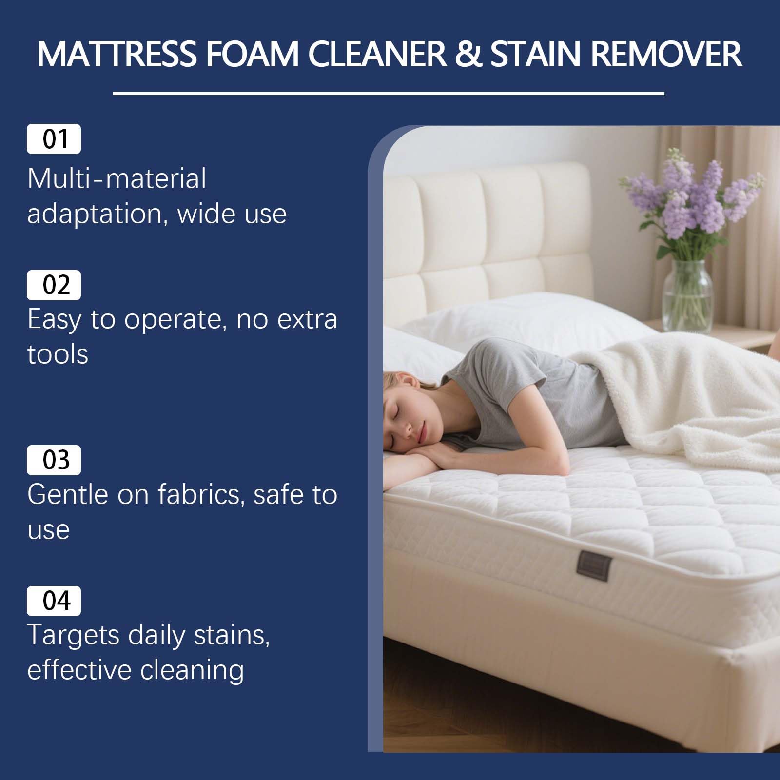 No-Rinse Matratzenschaumreiniger & Fleckenentferner (2PCS)