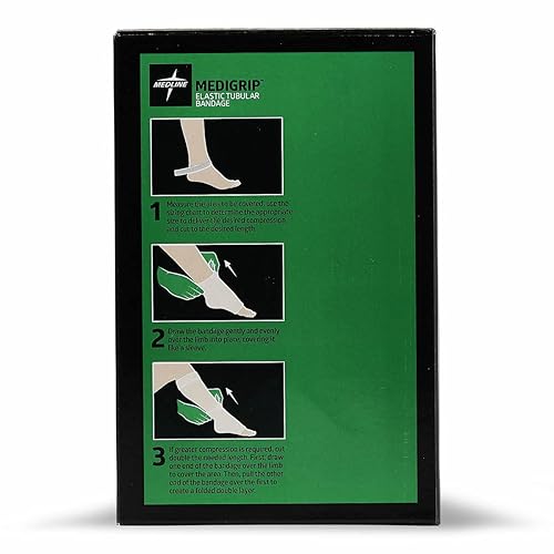 Miniatura 6 de Medline Medigrip Vendajes Tubulares Elásticos, Talla E, Para Piernas o Muslos Pequeños, Amarillo