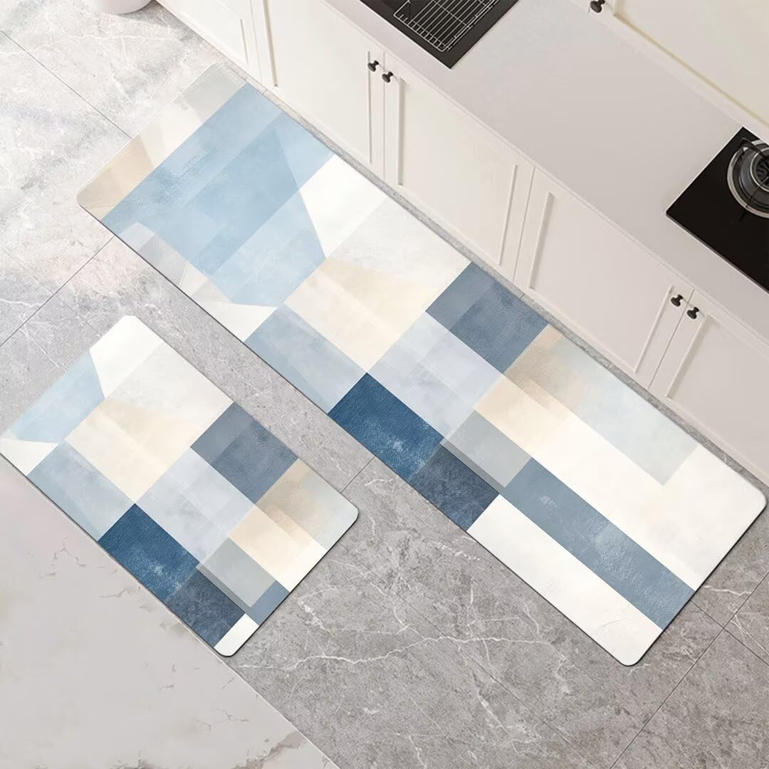 Alfombra baño secado rápido y cocina juego de 2 piezas que absorbe el agua limpia