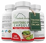 Kailash Herbals Organic Haritaki Capsules - Improves Digestion - Detoxification & Rejuvenation – Maintains Regularity - Brain Function- 100 Capsules Terminalia chebula | Vegan, Non-GMO