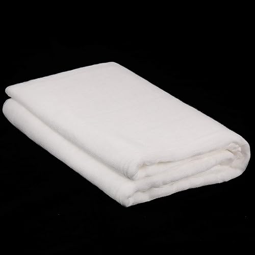 Estopilla, reutilizable y transpirable, tejido de malla fina de algodón sin blanquear, uso para cocinar, colar, filtrar, hornear (blanco, grado