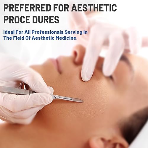 Miniatura 6 de Glarks Juego de 52 cuchillas de grado quirúrgico con mango, 50 piezas #20 #21 #22 # 23 # 24 hoja quirúrgica desechable con hoja de bisturí estéril