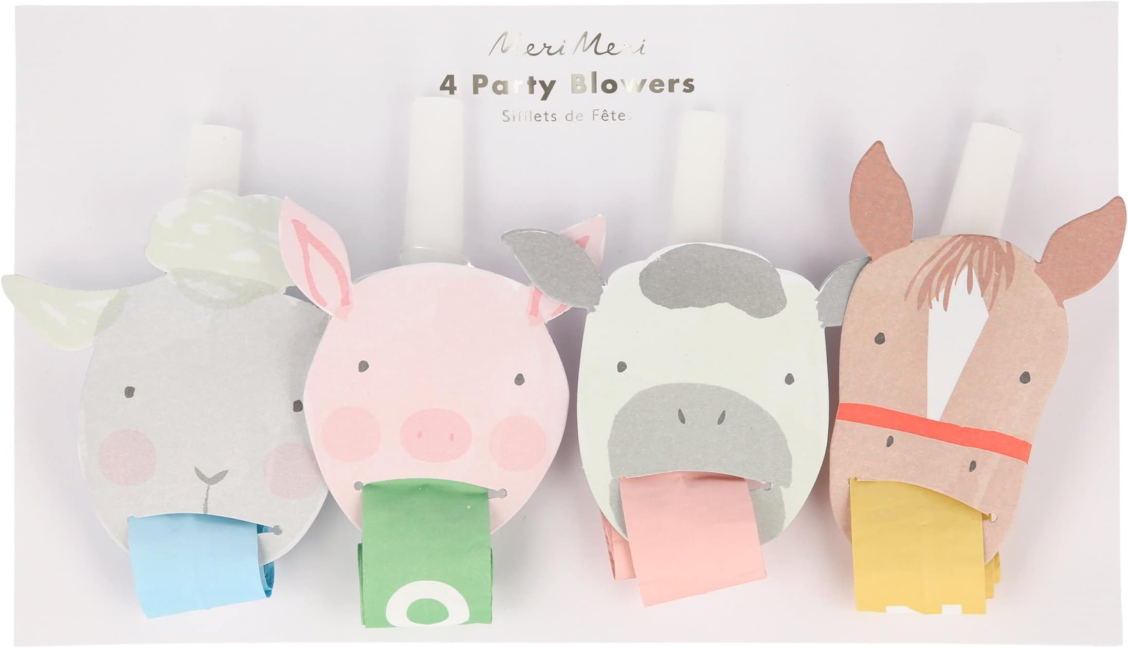 Meri Meri On The Farm Party Blowers (Pack of 4)