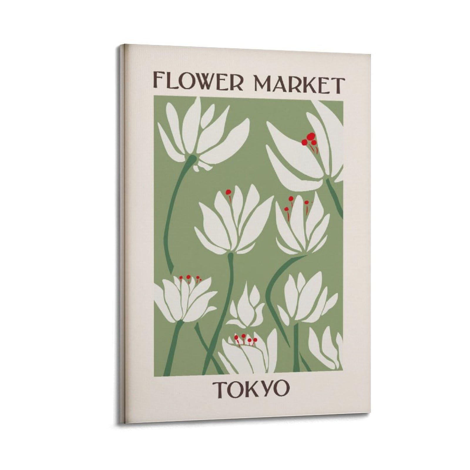 xiaoxiaoshen Flower Market Tokyo Floral Canvas Poster Wall Art Prints Room Aesthetic Murals Bedroom And Living Decorations 24x36inch(60x90cm)