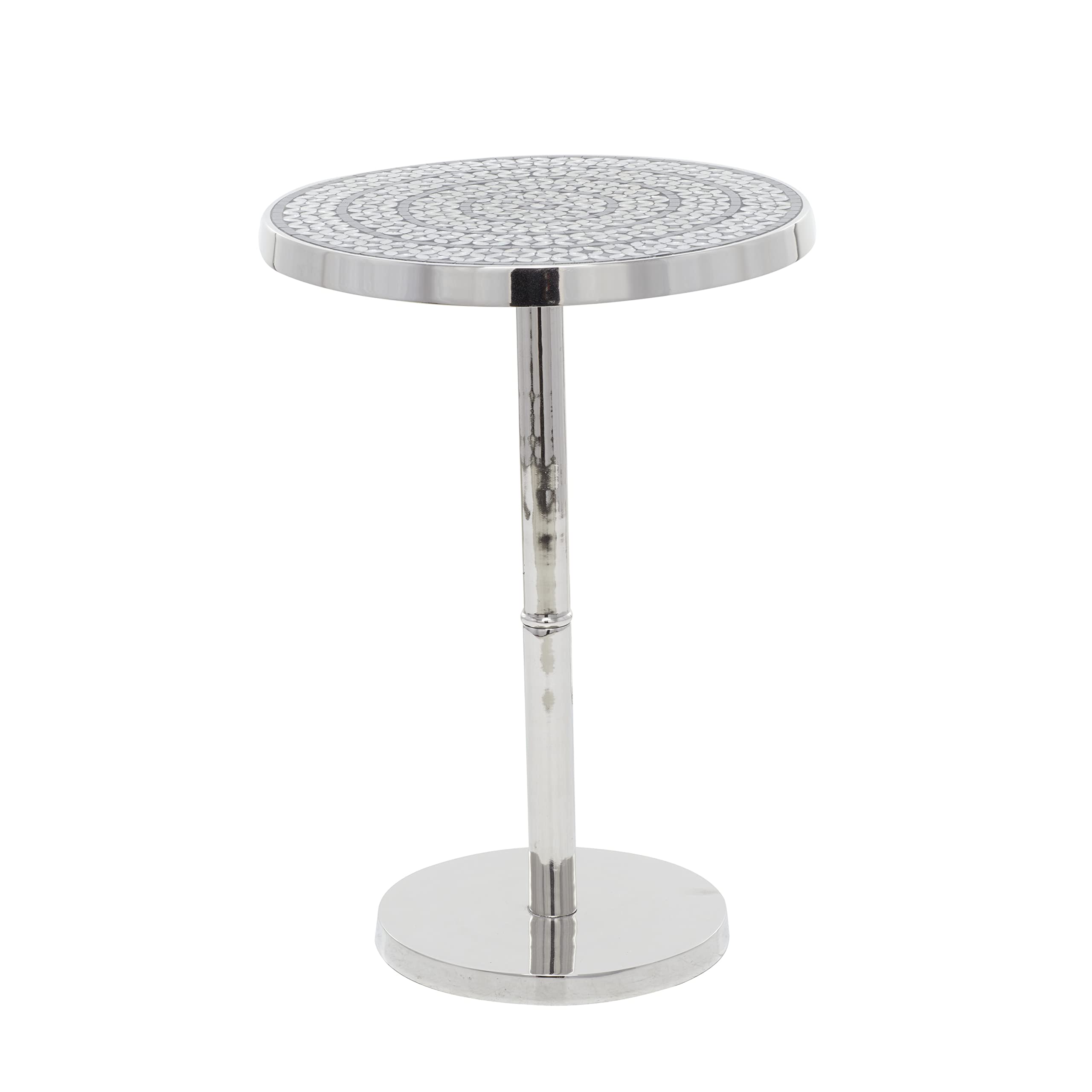 Deco 79 Contemporary Aluminum Accent Table, 16" x 16" x 23", Silver