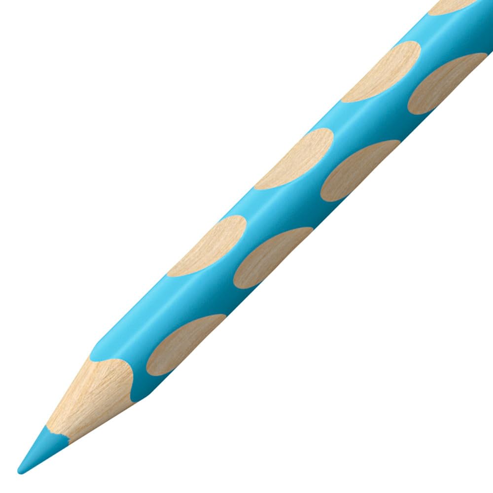 STABILO Kit Temperamatite Ergonomico EASYtemperino (azzurro) + 12 Matite Colorate Trio Thick (blu Cielo) - 6