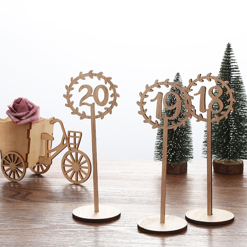 10 PORTA NUMERI Da Tavolo in Legno per Decorazioni per Catering, Feste 10 PORTA NUMERI Da Tavolo in Legno per Decorazioni per Catering, Feste