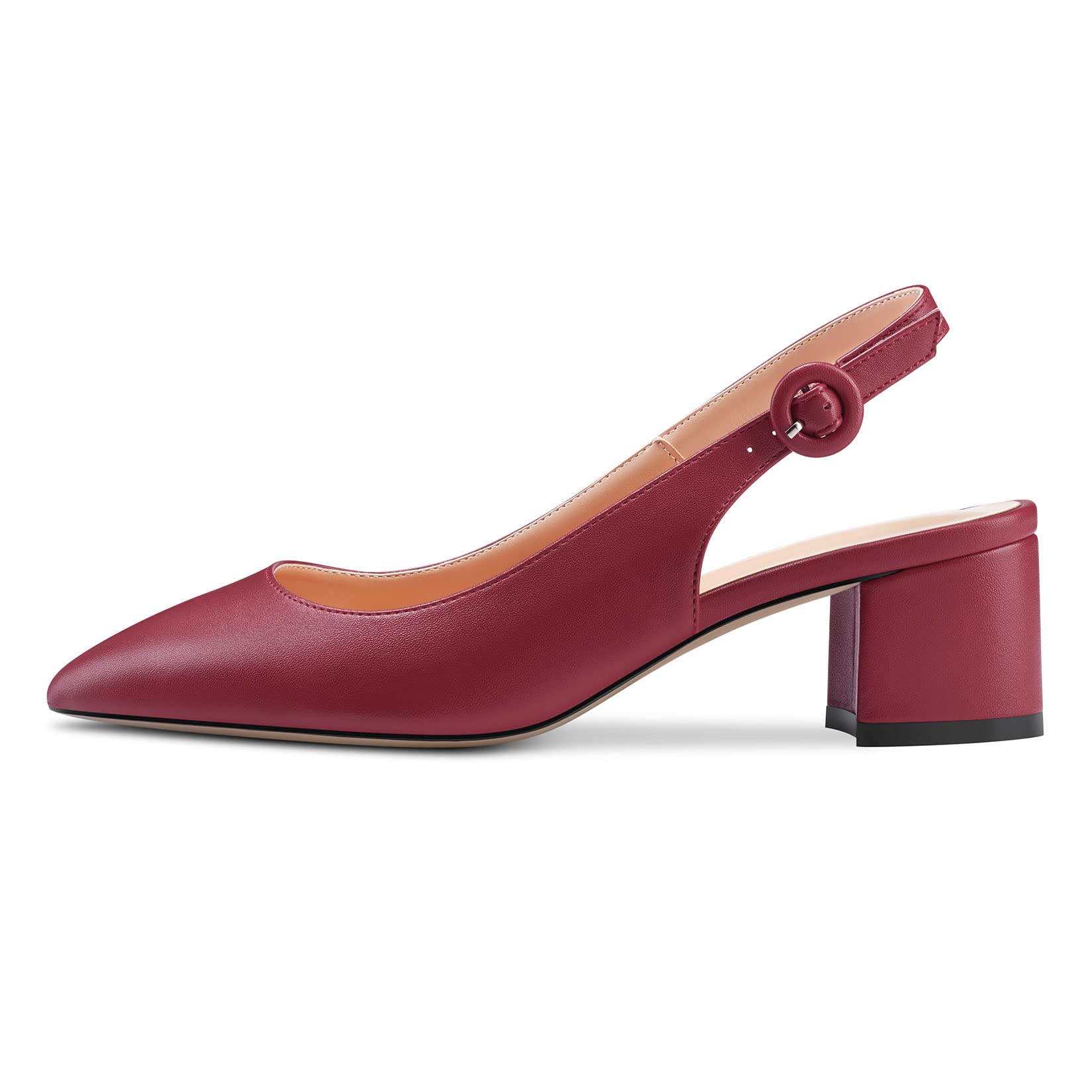 Castamere Donna Chunky Blocco Basso Tacco Heel a Punta Slingback Pumps Slip-on Classico Dress Ufficio 5 CM Heels