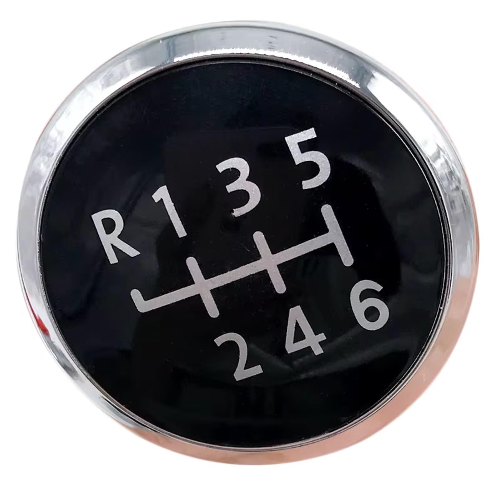 Hillar Black 6 Speed Car Gear Stick Knob For Transporter T5 T5.1 Gp 2003-2011 5/6 Speed Gear Shift Knob Badge Emblem Cap Cover(Black 6 Speed)