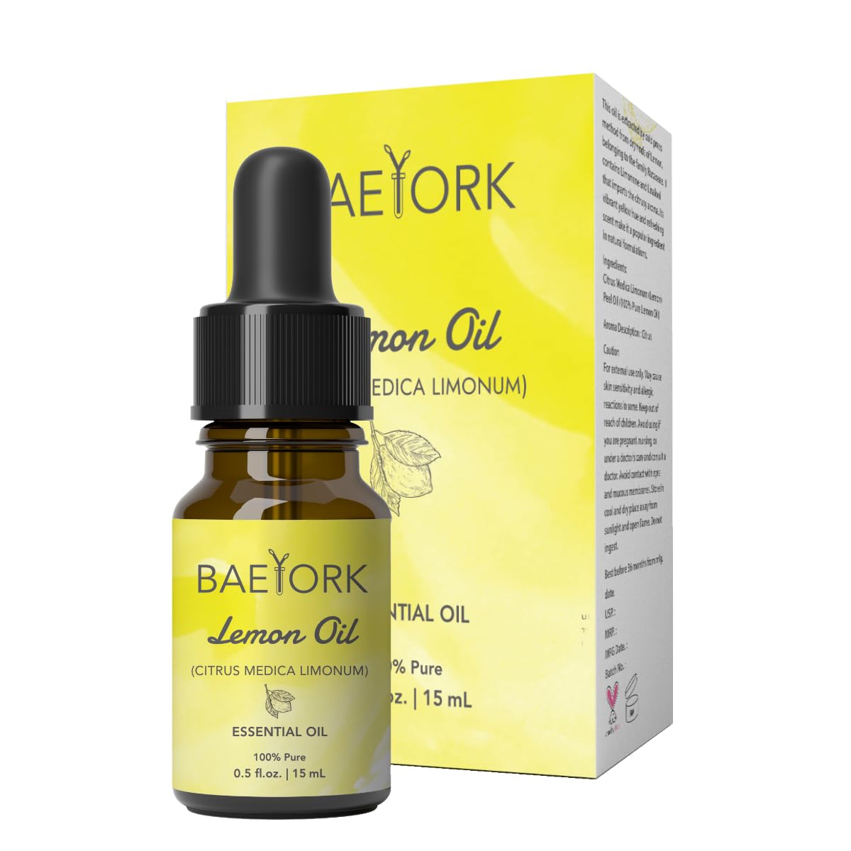 Italian Lemon Essential Oil 15mL (0.5 Fl. Oz.) – 100% Pure Natural Oil for Diffusers, DIY Blends, Skin & Hair Care | Cruelty-Free & Vegan