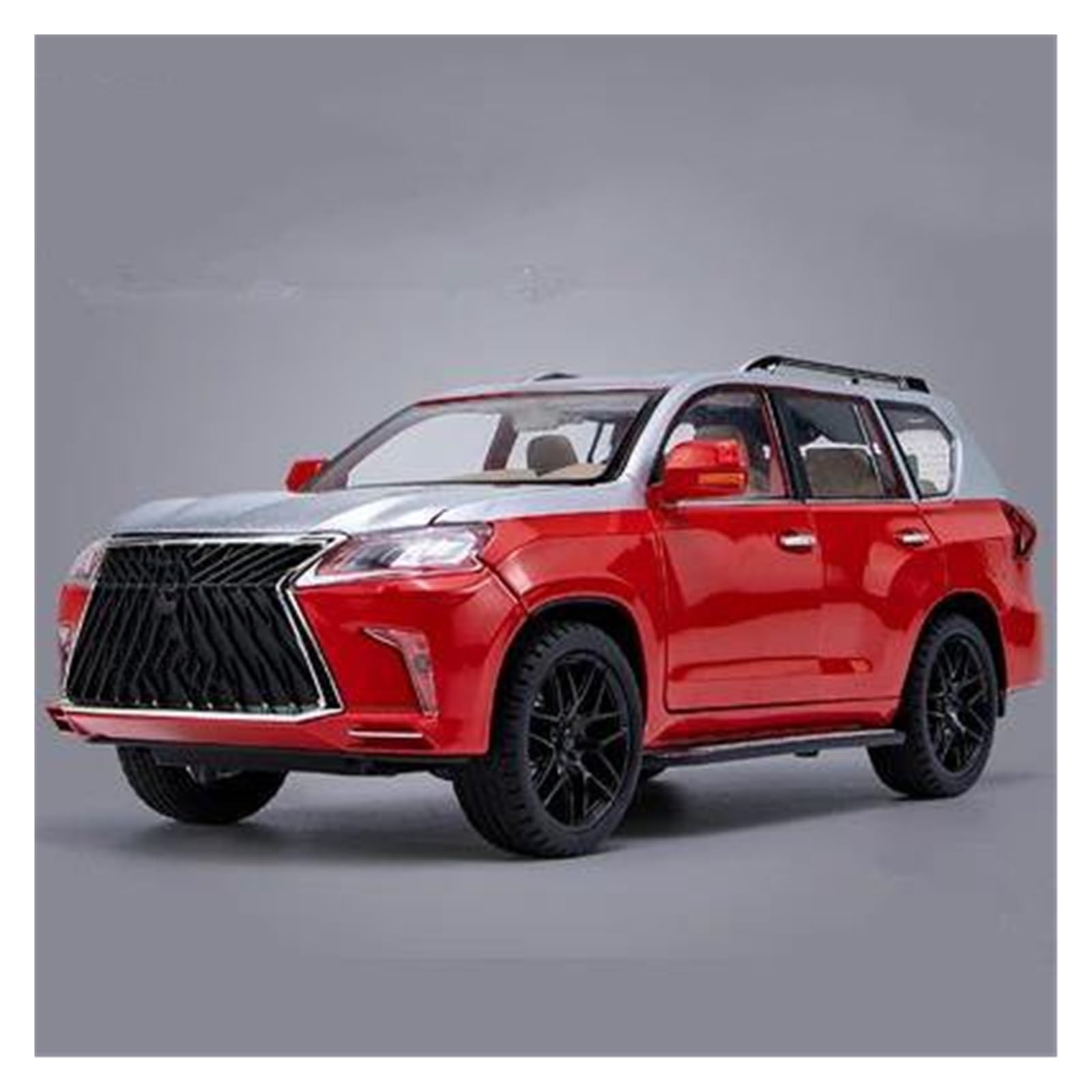 UIFCOG Die Cast Collectible Car Model 1:18 For Lexus LX570 Car Alloy Collectible Diecast Model(Red)