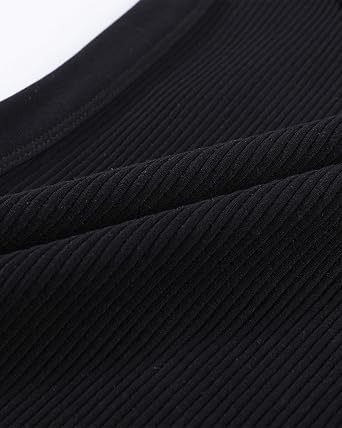 AUROLA Essentials Rib Seamless Sleeveless Tank for Women Subtle Logo Round Neck Active Workout Crop Tops