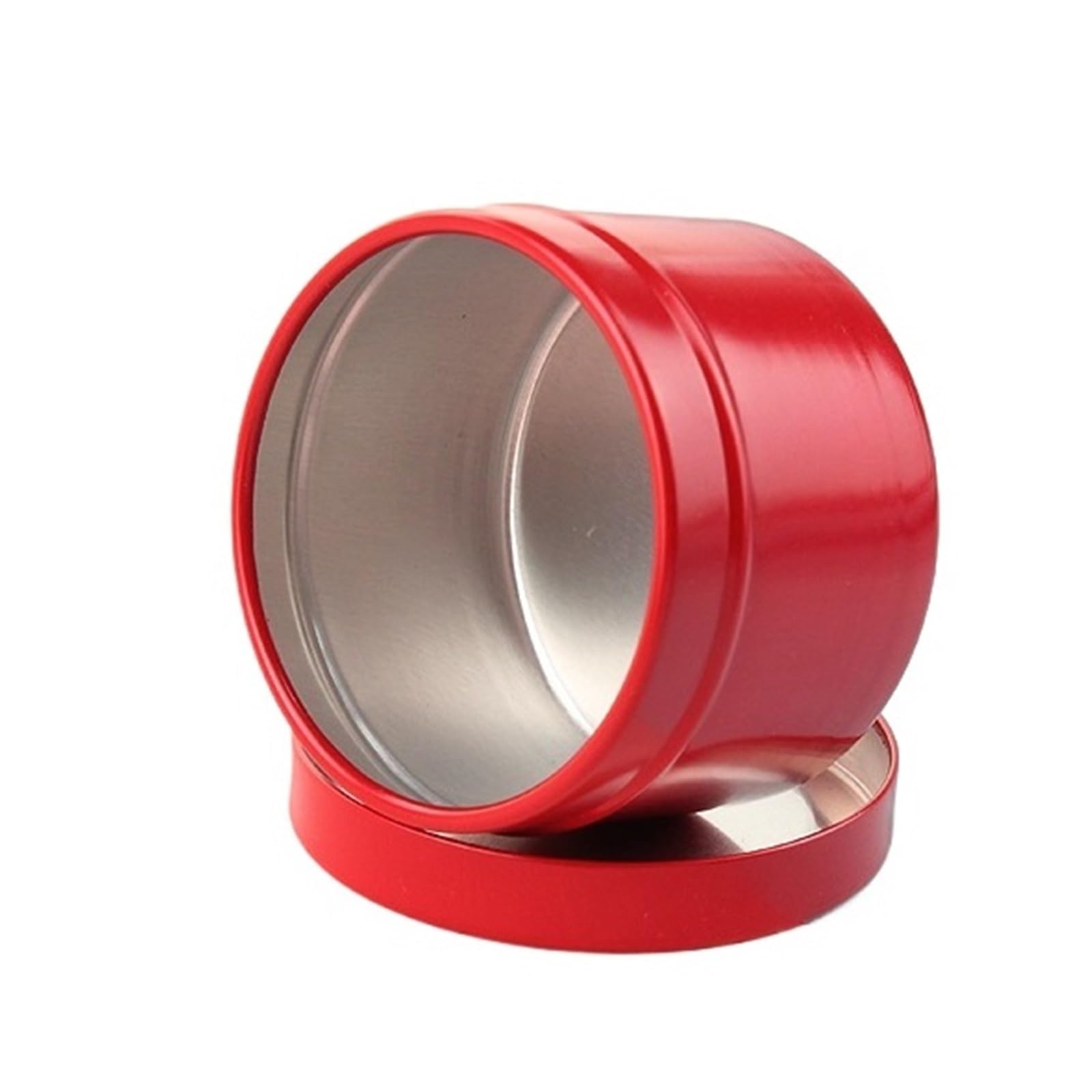 Candle Jars, Empty Aluminum Round Tin Candle Jars 50ml Multicolor 20/60/80/100pcs With Lids(Red,20pcs)