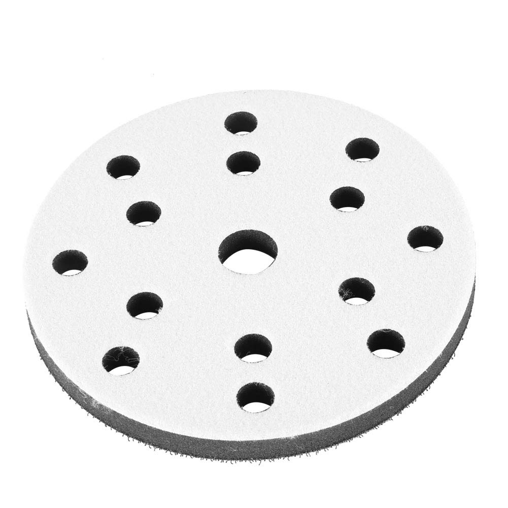 Hyuduo Soft Sponge Sanding Pads 150mm Diameter Soft Buffer Sponge Pad, Interface Cushion Backing Pad with Dust Holes for Sanding Pads(6 Holes), Easy Cleaning, Magic (6