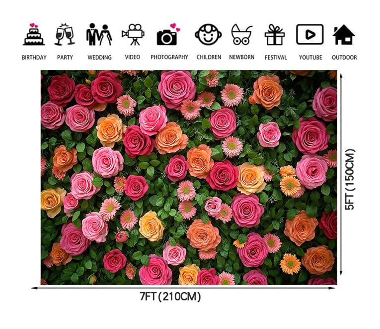Fondo fotográfico floral 7x5 pies miniatura 6