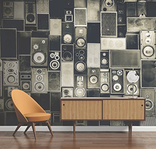 Wall Rogues WR50523 Background Noise - Paste The Wall Wallpaper Mural - 300cm x 240cm - Grey, 300L x 240W cm - Image 2