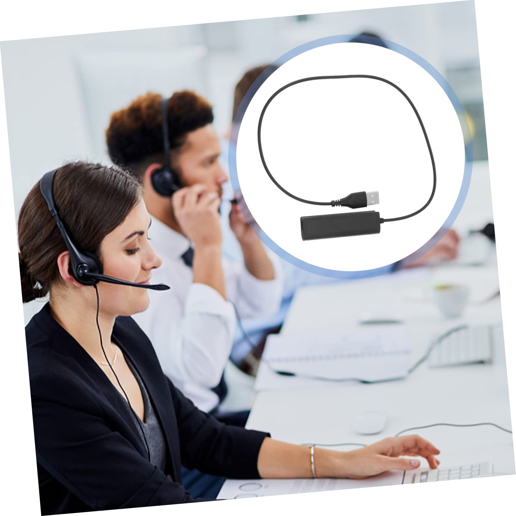 Artibetter 3stücke USB USB Adapterkabel Für Headsets Kompatibel Mit Laptops Und Pcs Hochwertige Verarbeitung Für Homeoffice-nutzung Praktisches Laptop-zubehör Für Telefon-headsets