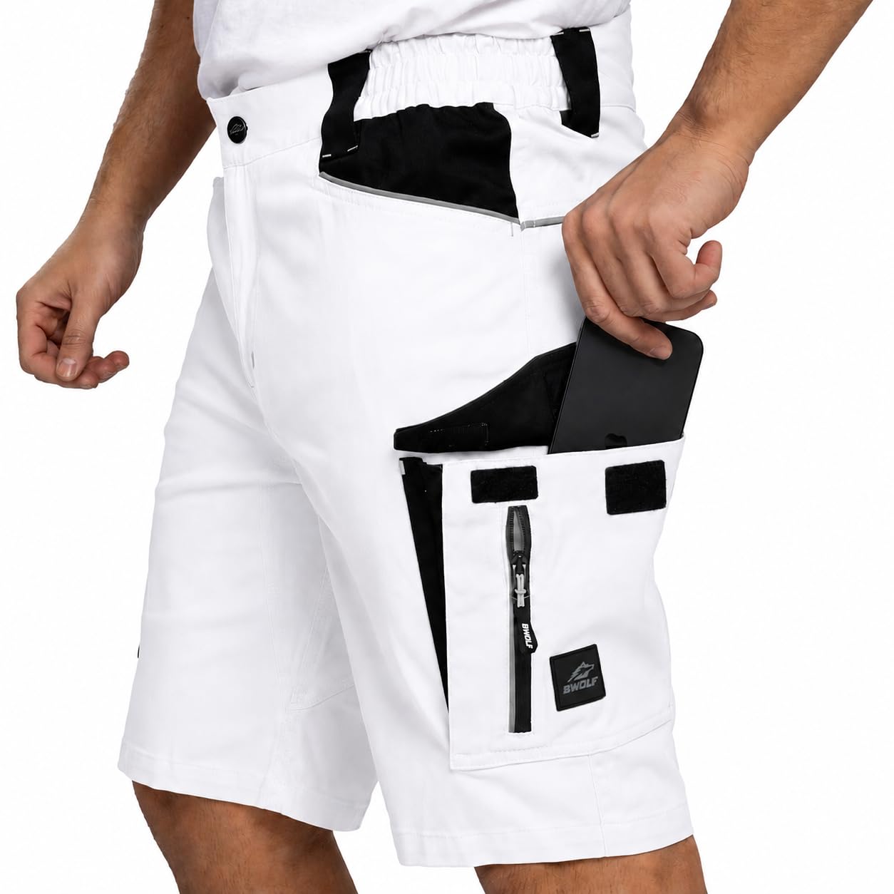 BWOLF Daytona Arbeitsshorts Stretch, Arbeitshosen Männer Kurze, Arbeitshose Herren mit vielen Taschen