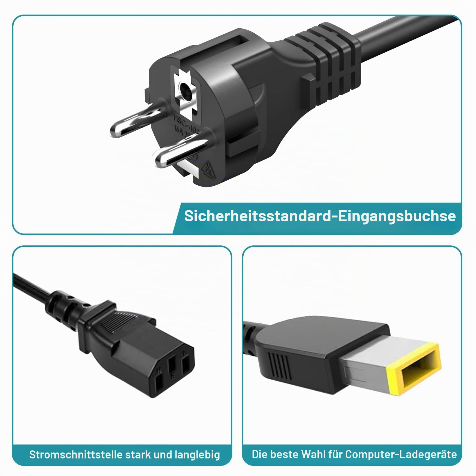 300W Lenov Laptop Netzteil Ladekabel für ThinkPad P17 Gen3/Gen4 P16 Gen2 Mobile Workstation und Legion 9 16IRX9 17IRX9 Gaming Laptop Ladegerät - Gelber Quadratstecker Ladegerät Adapter (20V/15A)