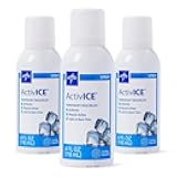 Medline ActivICE Spray Cooling Gel, Topical Pain Relief for Arthritis, Joint, Muscle, Back & Body Aches & Pain, 4 oz (3 Count)