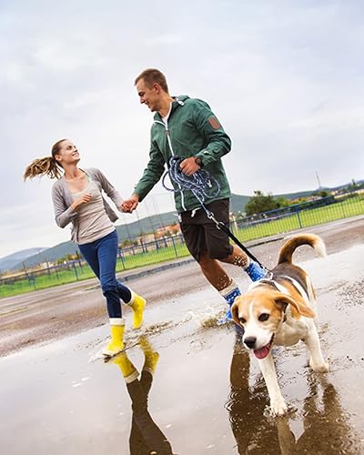 Miniatura 102 de Correa larga para perro con hilos reflectantes de 15 pies, 20 pies, 30 pies, 50 pies, correas elásticas resistentes para perros de raza pequeña
