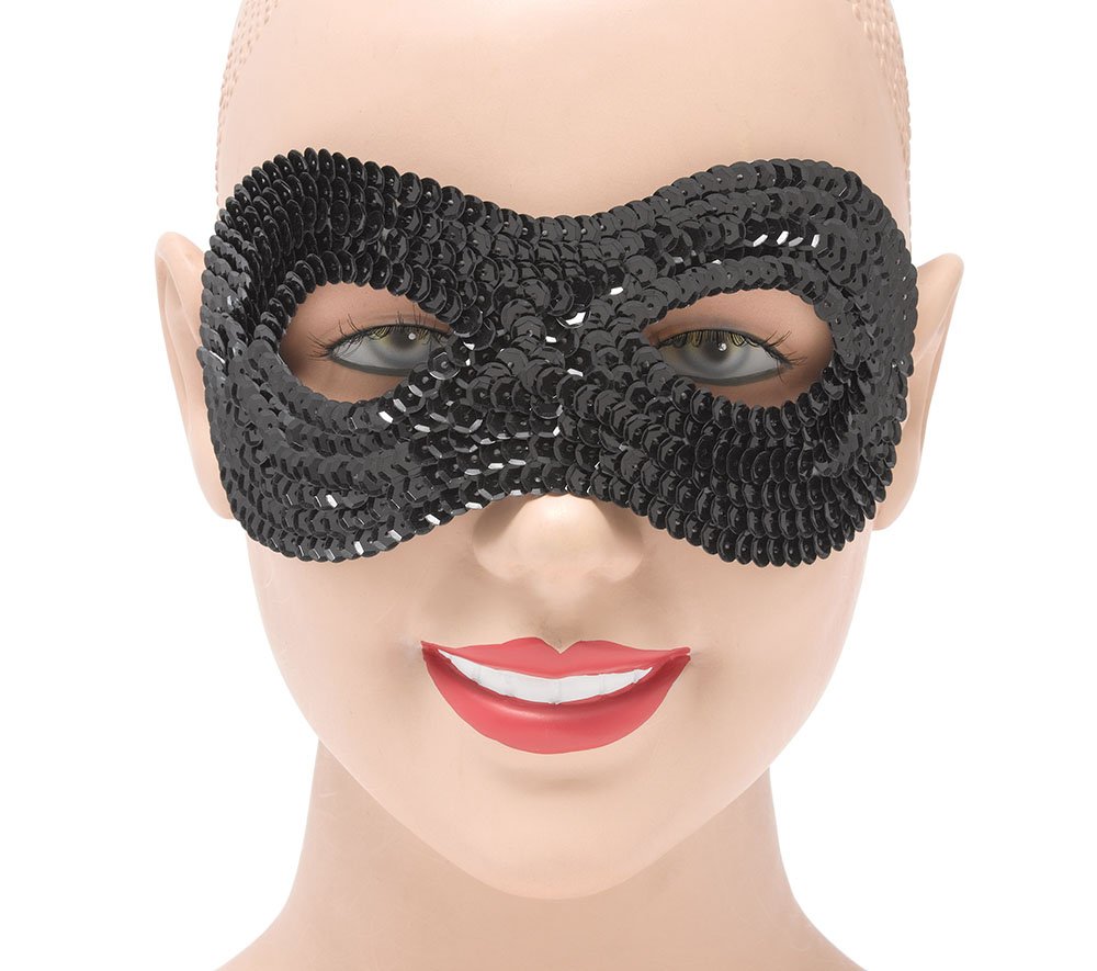 Black Sequin Fancy Dress Accessory