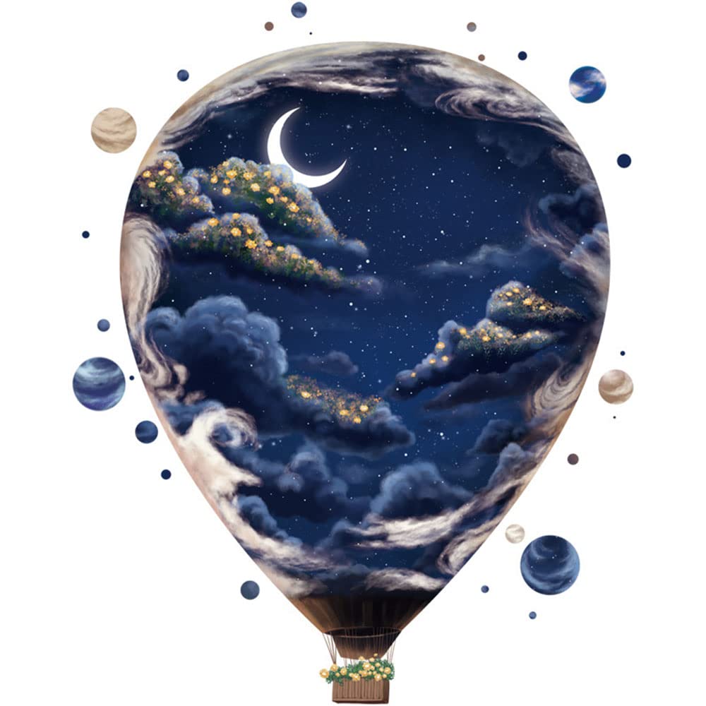 Hot Air Balloon Night Wallpaper