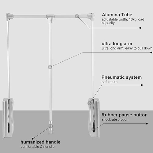 Miniatura 5 de Barra de armario extraíble, organizador de armario ajustable, riel de ropa para colgar ropa resistente, colgador de barra de ropa suave, ahorro de