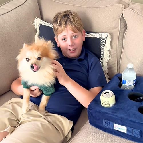 Miniatura 10 de Almohada acogedora de lujo (amarillo) como se ve en la televisión. El mejor portavasos del mundo! Mantén tus bebidas cerca y evita derrames. Úsalo