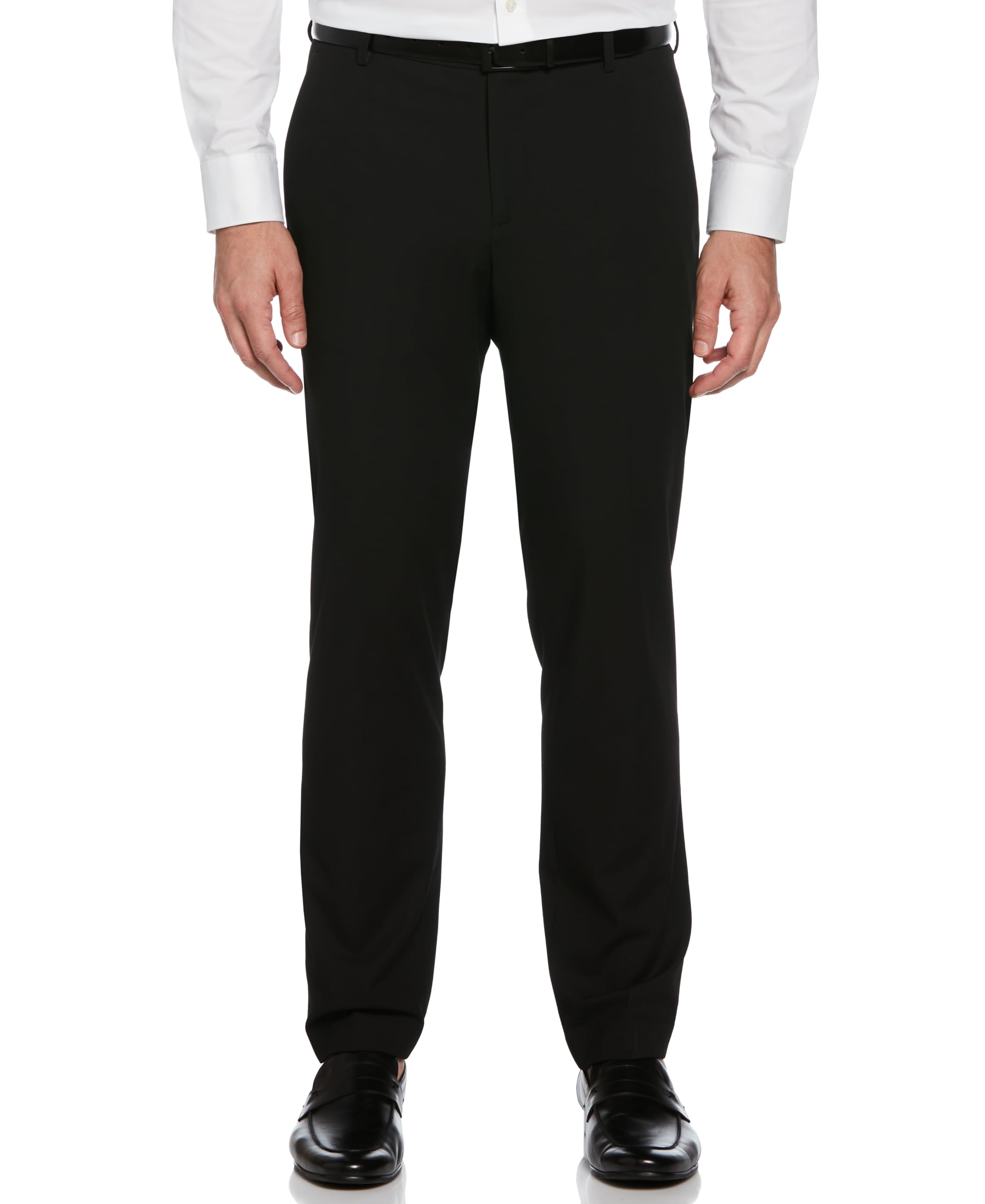 Perry Ellis Mens Slim Fit Flat Front Stretch Dobby Pants Available in Big Tall