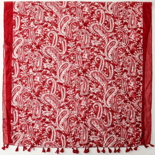 Beslen Scarf for Women Lightweight Fashion Printed Cotton Scarves Boho Fringed Shawl Wraps3