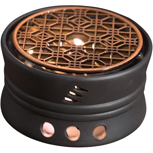 HEAVENGLOW Ceramic Teapot Warmer Holder Teapot Heater for Restaurant Hotel Style C