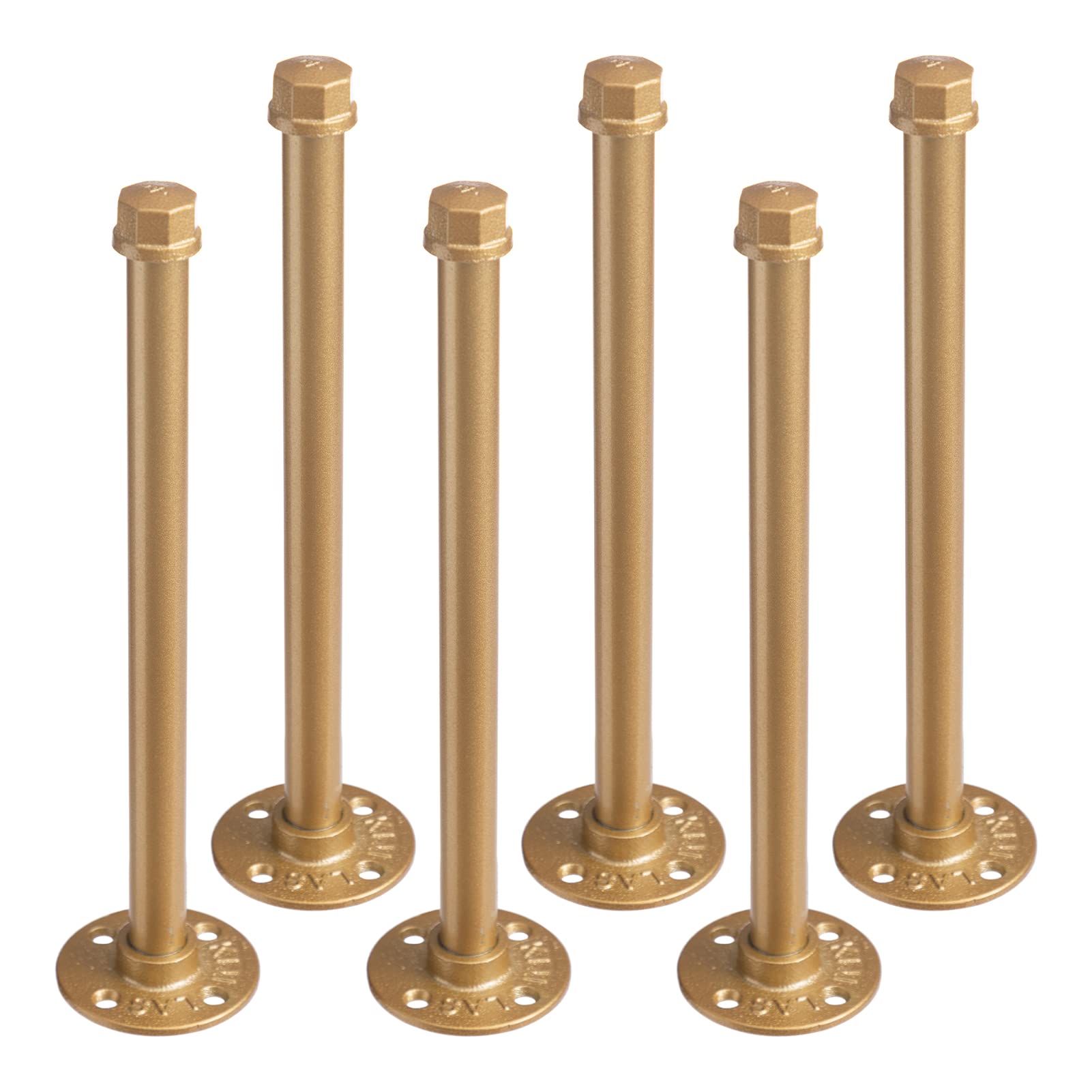 Buy PARANTA Industrial Black Iron Pipe Shelf Brackets 10 Inch Set of 6, Rustic Wall ed DIY