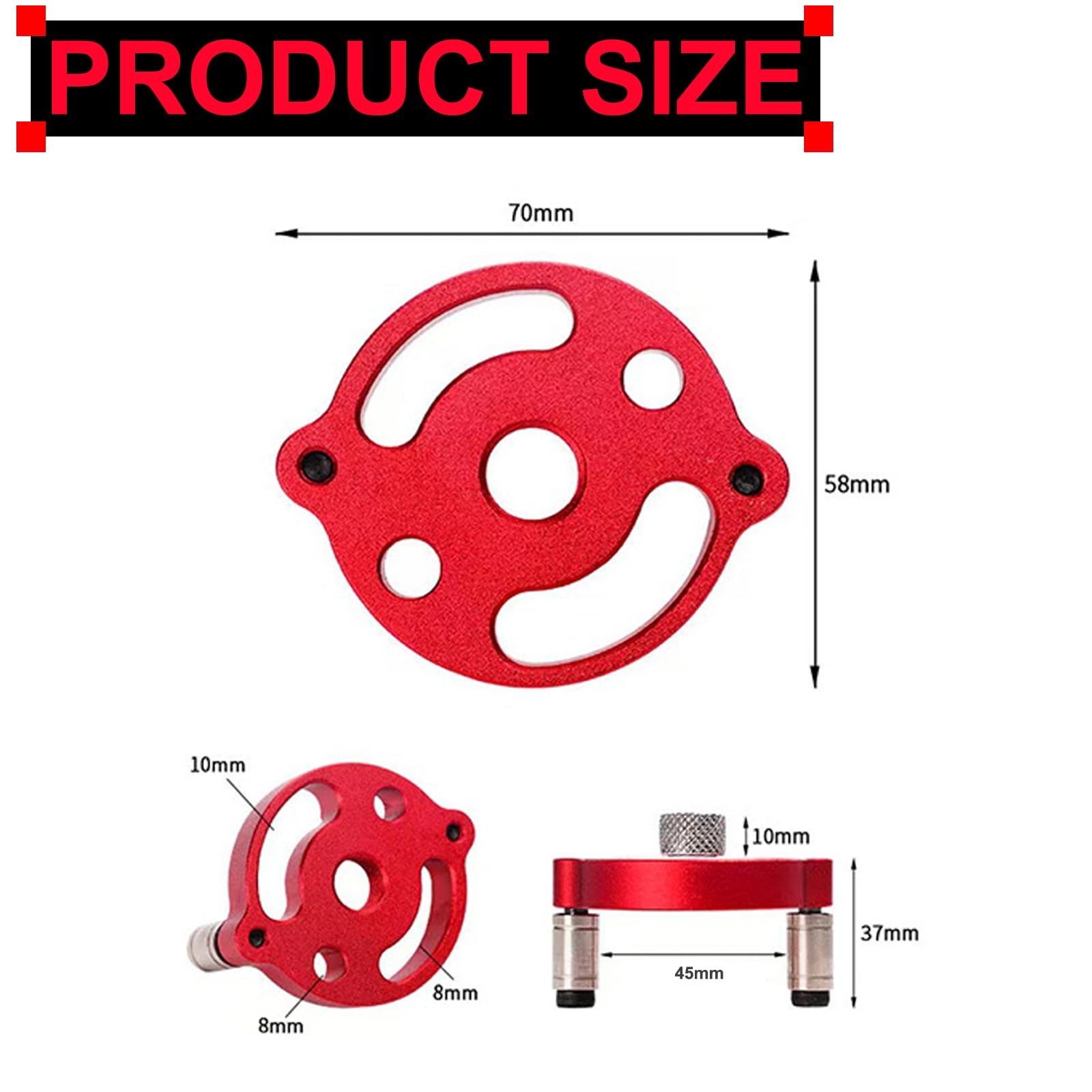 Wood Hole Punch with 8 Hole Punching Bushings 3/4/5/6/7/8/9/10mm, Wood Holes Locator for Solid Wood Hardwood - Image 3
