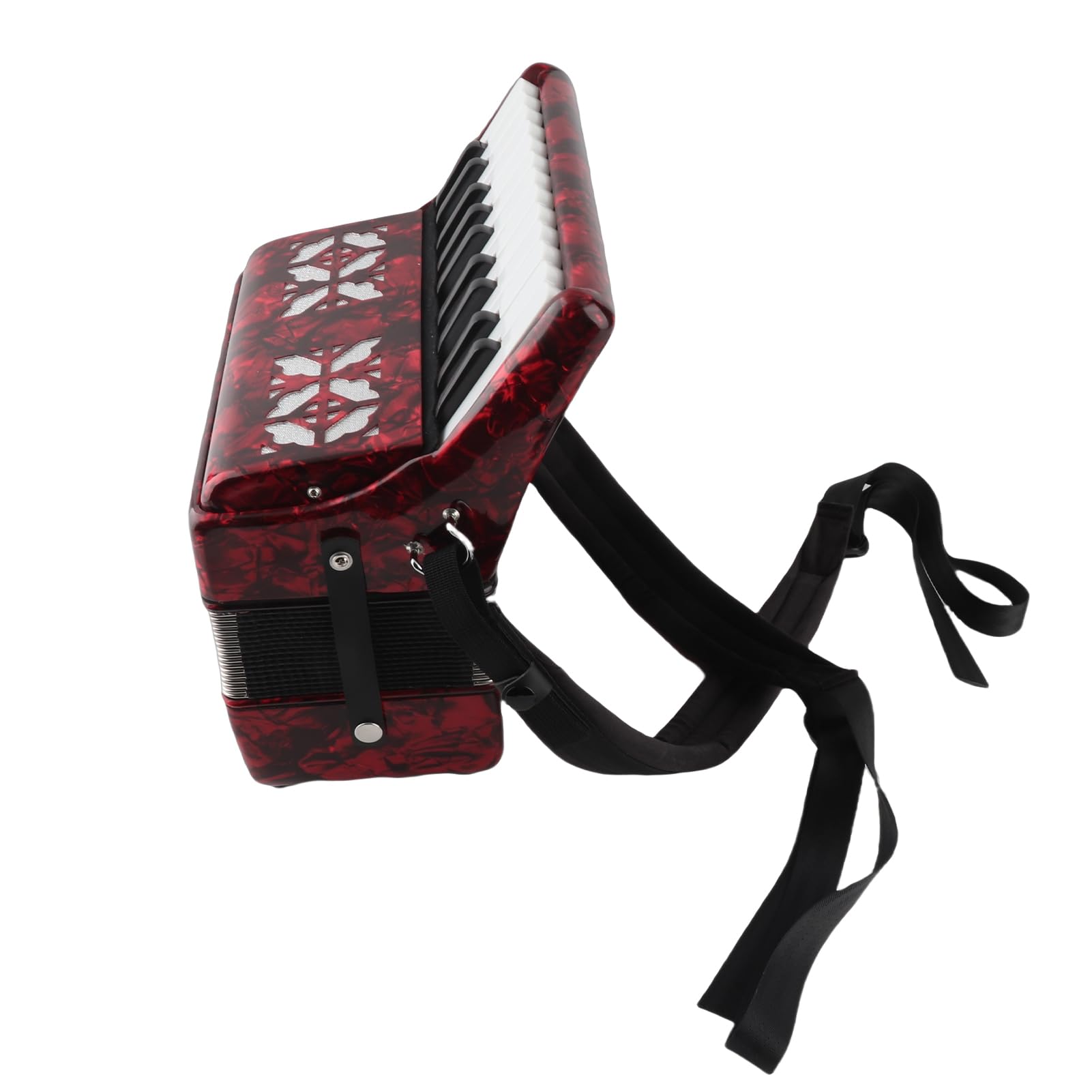 Generic - Accordéon Rouge - Fabrication Exquise Chiffon de Nettoyage et Sangle Inclus adapté aux Débutants Améliore le Talent musical