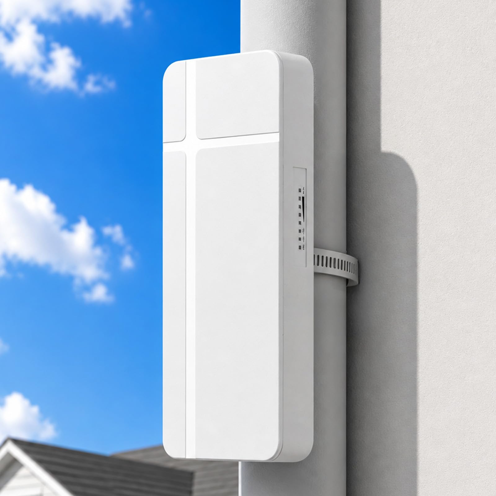 Outdoor WLAN Repeater,1200Mbps Outdoor WLAN Verstärker mit LAN-Anschluss | IP65 Wetterfester Wireless Access Point für Außenbereich Kameras, Gärten, Innenhof, Parkplätze, Eingebaute Versteckte Antenne