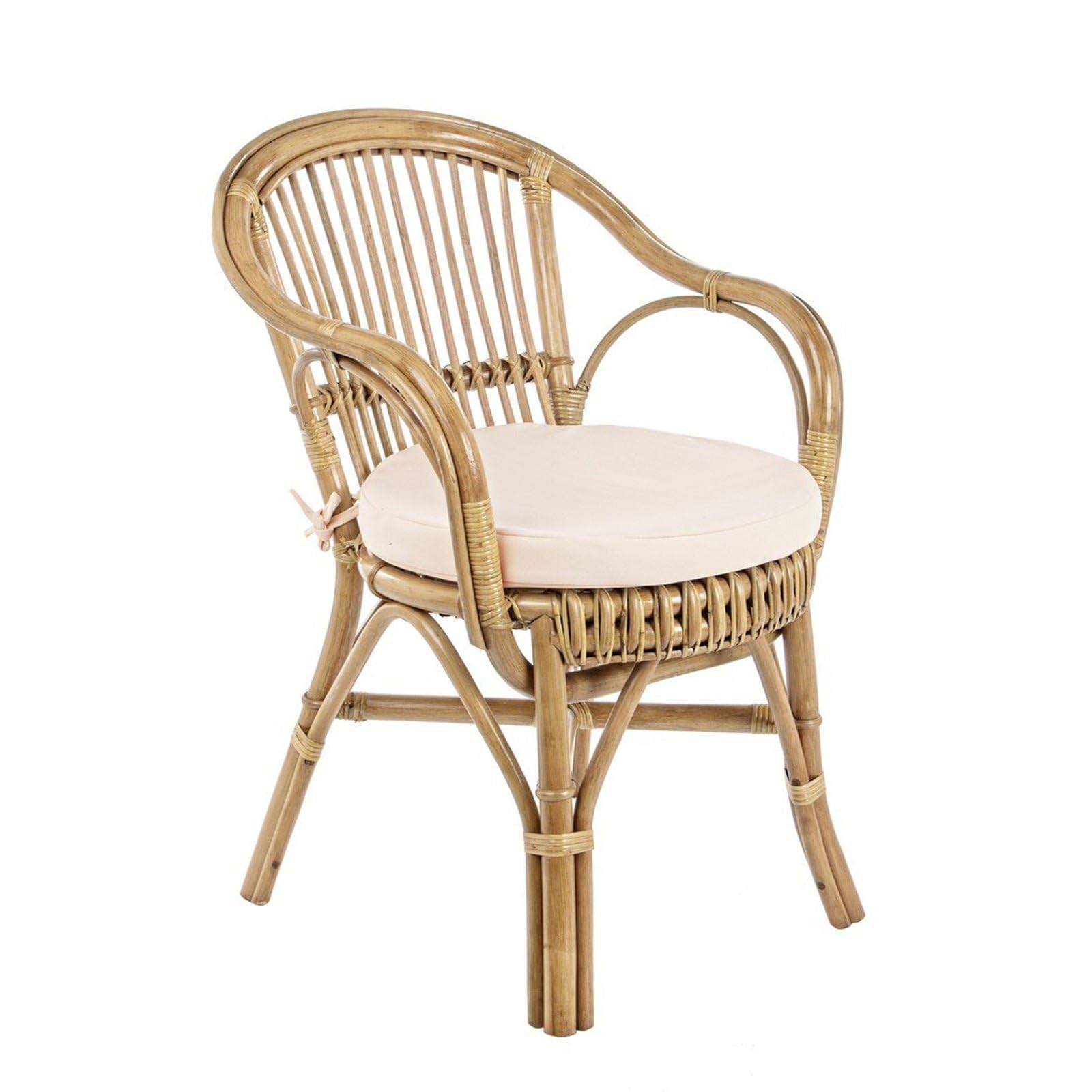 Decor Space Poltrona Barina con cuscini comodi, impilabile, struttura in rattan per esterno da 80 cm (4)