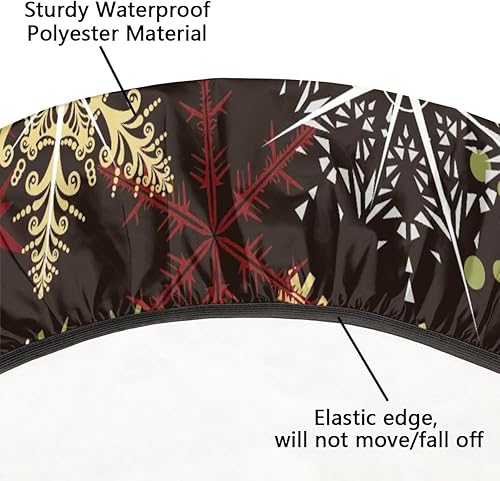 Vista 191 de cfpolar Mantel redondo ajustable de verano, hojas de palma tropical, borde elástico, mantel redondo lavable para uso en interiores y exteriores, se