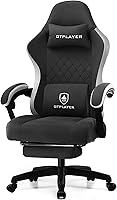 Vista 12 de GTPLAYER Silla Gaming, Silla de Oficina para Computadora con Cojín de Resorte de Bolsillo, Reposabrazos de Conexión y Reposapiés, Silla Ergonómica