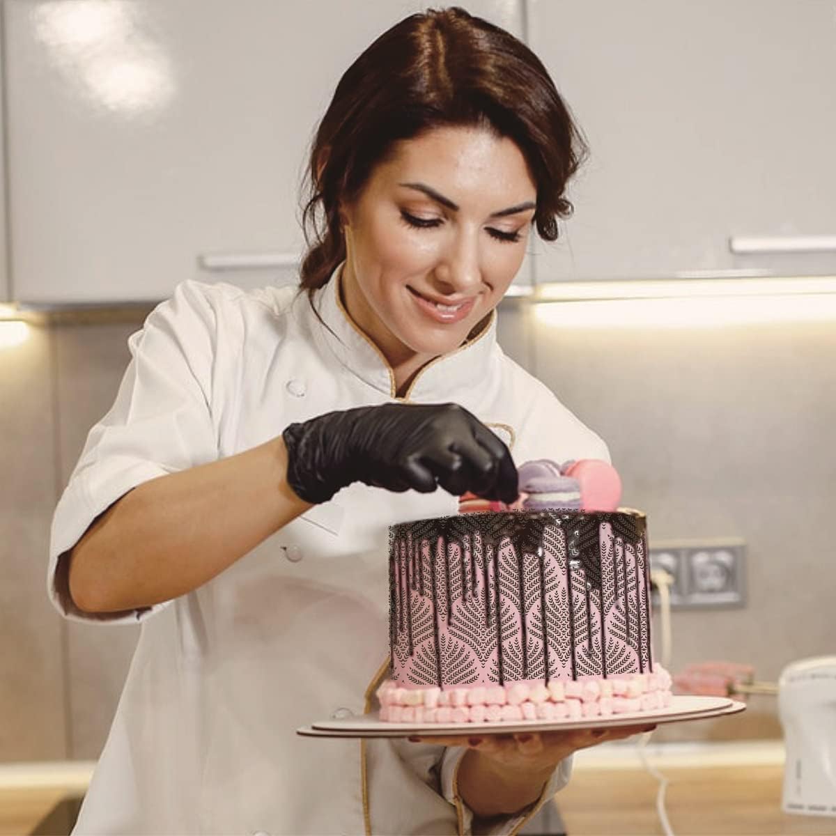 1 PC Cake Stencils Decorating Buttercream- 25cm x 20cm is Ear of Wheat Decorative Graphics for Cake Embossing,Royal Icing,Airbrush,is The Ideal Wedding and Birthday Cake Decoration Tools
