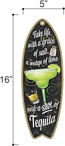 Miniatura 4 de Placa decorativa de madera de tabla de surf de 5 x 16 pulgadas