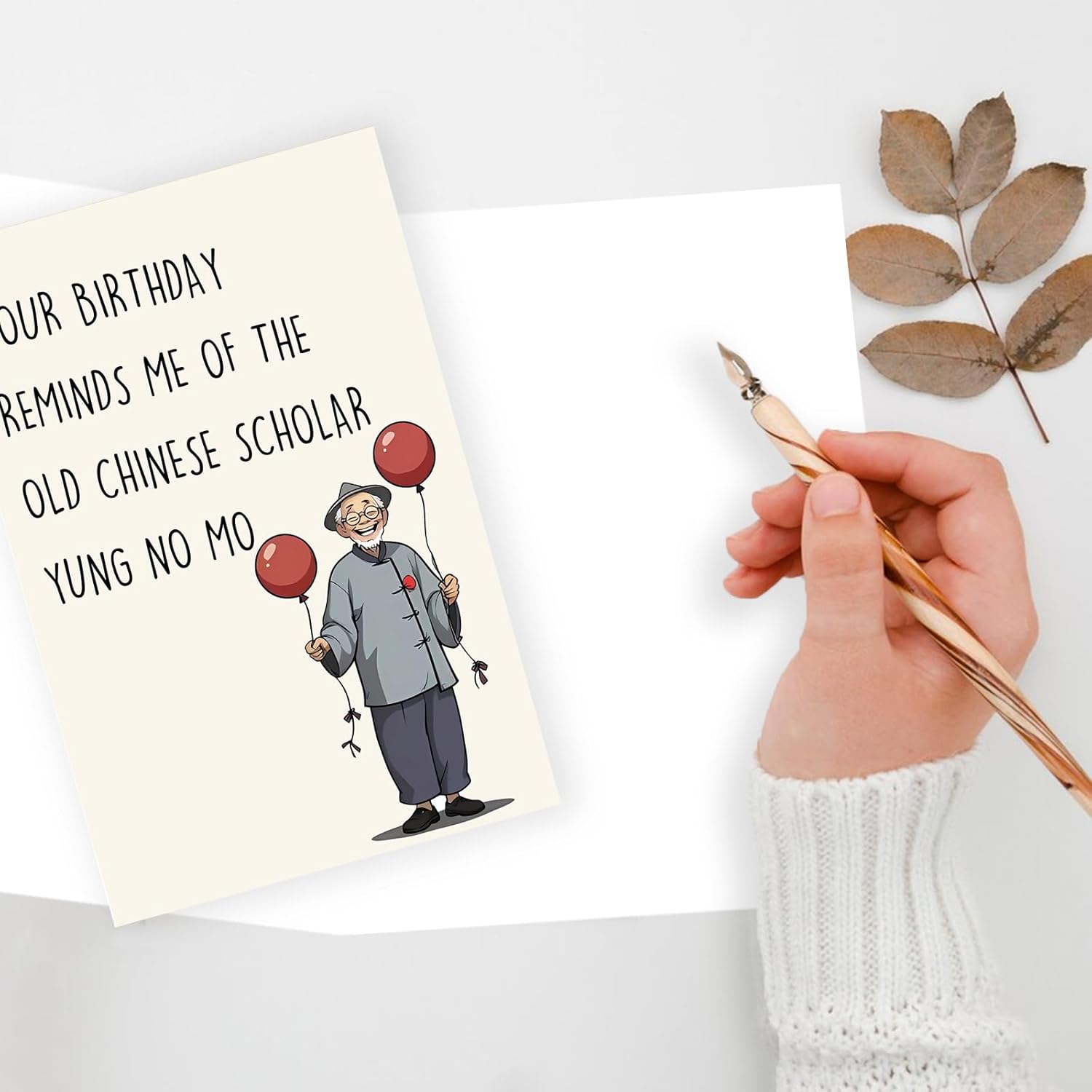 Funny Birthday Card for Women Men, Happy Birthday for Him Her, Pun Birthday Card for Dad Mom, Grandpa Grandma - Image 3