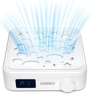 AILLSA Nail Dust Collector - Professional Dust Collector for Nail Techs | 3800RPM Nail Vacuum Dust Collector in Salons & Homes, with Nail Duster Brush & Filter Paper (White)