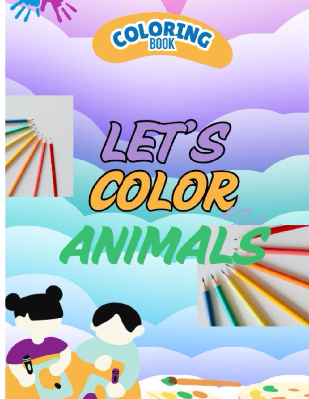 Cute Animals Coloring Book for Kids Ages 3–6