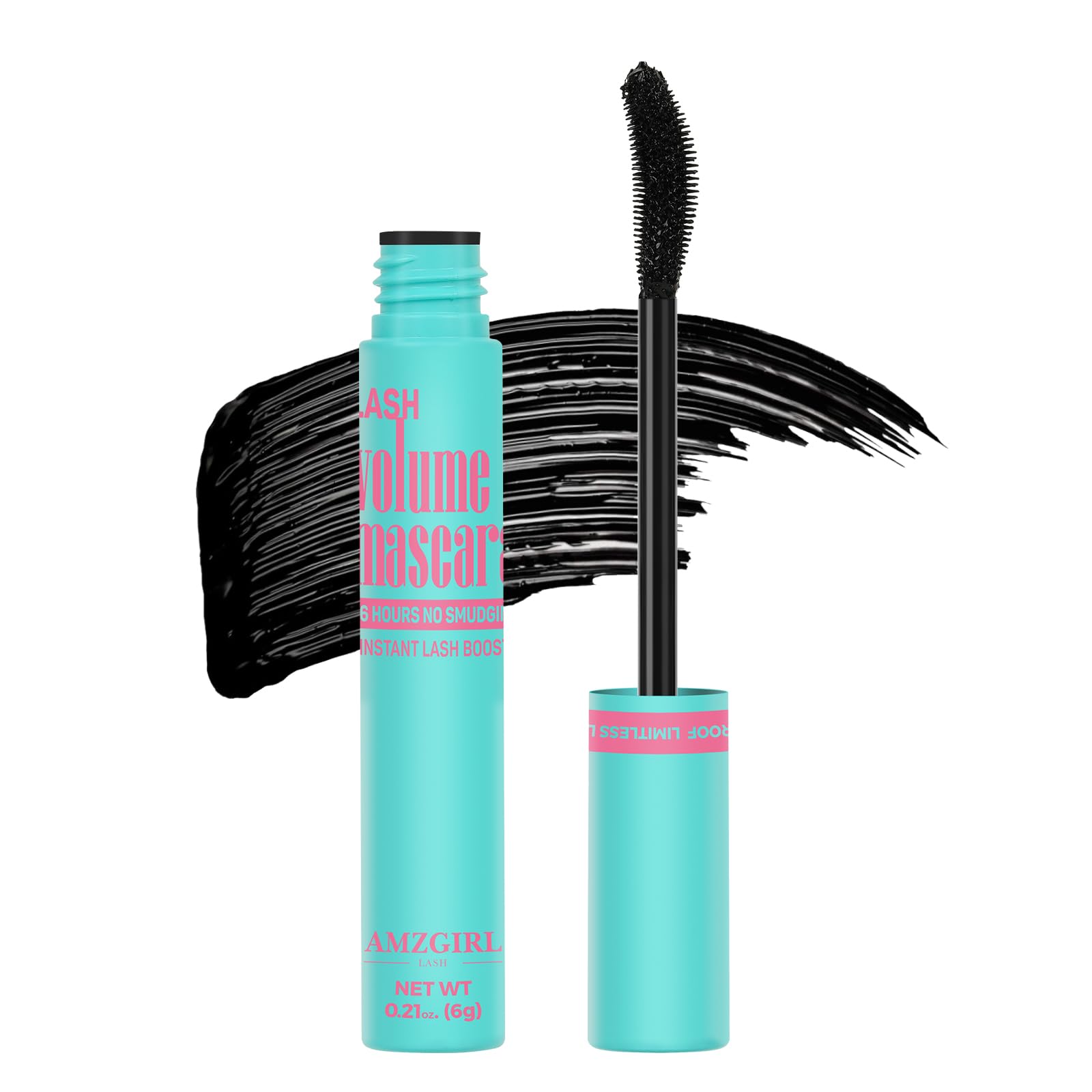 Lash Mascara Volume and Length,Black Waterproof Mascara Makeup Volumizing,Curling Double Extend Mascaras,Long Lasting Formula Voluminous Mascaras,1 Count